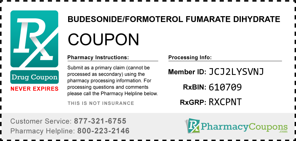Budesonide/formoterol fumarate dihydrate Prescription Drug Coupon with Pharmacy Savings