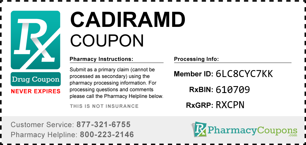 Cadiramd Prescription Drug Coupon with Pharmacy Savings
