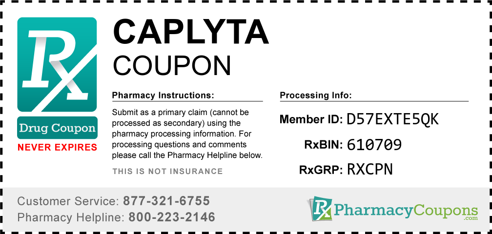 Caplyta Prescription Drug Coupon with Pharmacy Savings