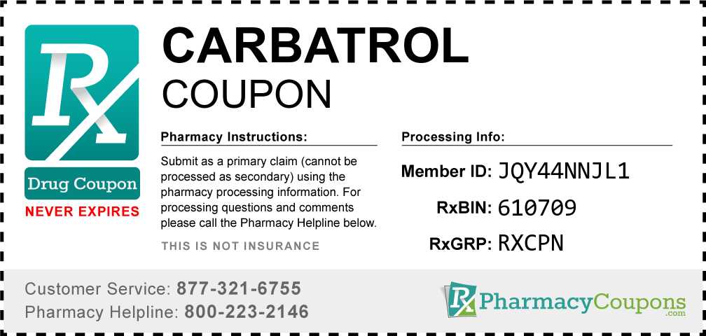 Carbatrol Prescription Drug Coupon with Pharmacy Savings