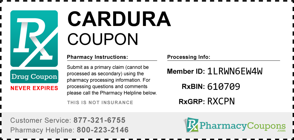 Cardura Prescription Drug Coupon with Pharmacy Savings