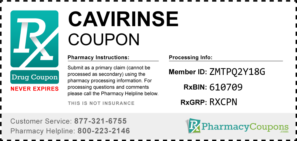 Cavirinse Prescription Drug Coupon with Pharmacy Savings
