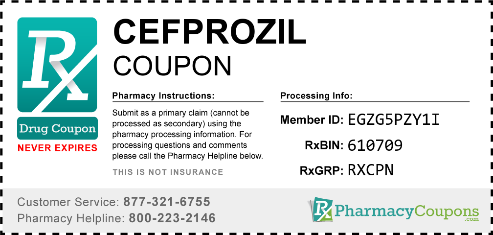 Cefprozil Prescription Drug Coupon with Pharmacy Savings