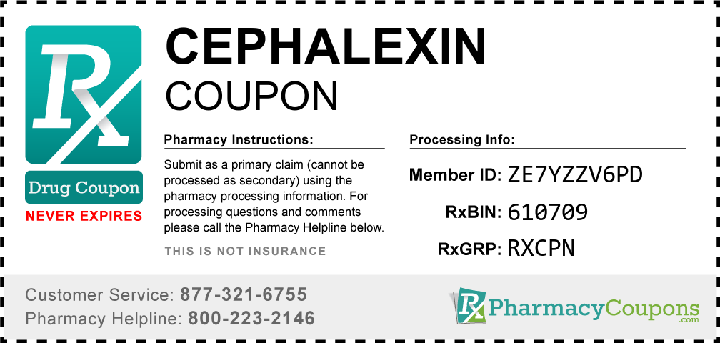 Cephalexin Prescription Drug Coupon with Pharmacy Savings