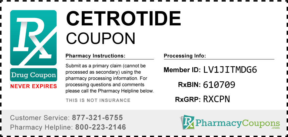 Cetrotide Prescription Drug Coupon with Pharmacy Savings