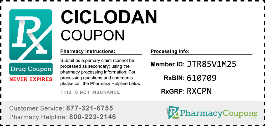 Ciclodan Prescription Drug Coupon with Pharmacy Savings