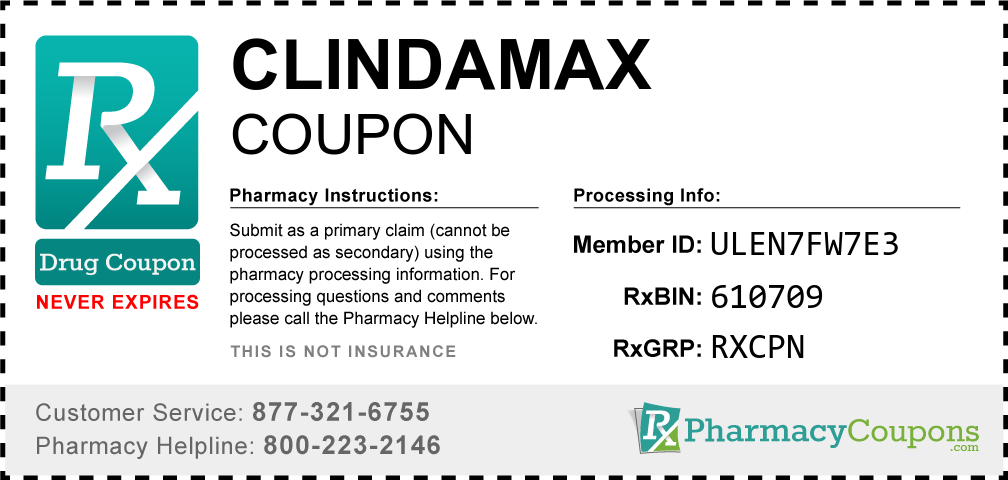 Clindamax Prescription Drug Coupon with Pharmacy Savings