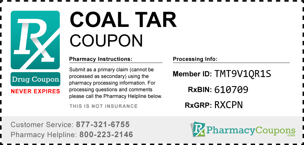 Coal tar Prescription Drug Coupon with Pharmacy Savings