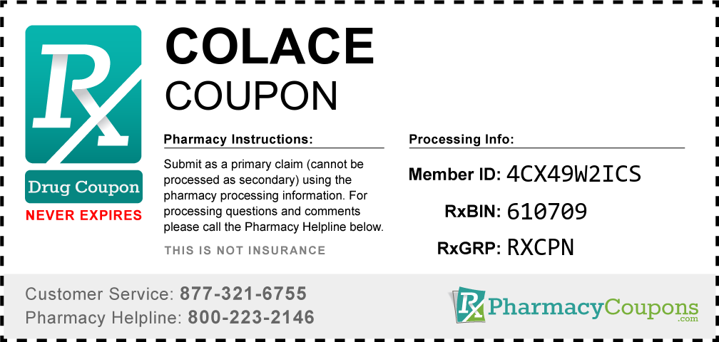 Colace Prescription Drug Coupon with Pharmacy Savings