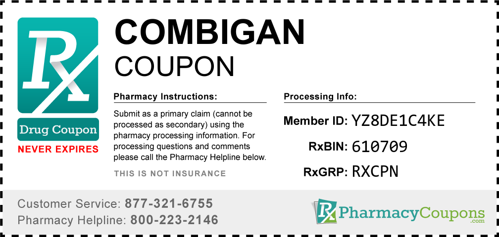 Combigan Prescription Drug Coupon with Pharmacy Savings