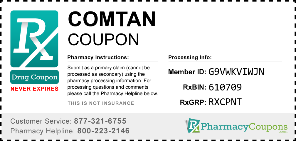 Comtan Prescription Drug Coupon with Pharmacy Savings
