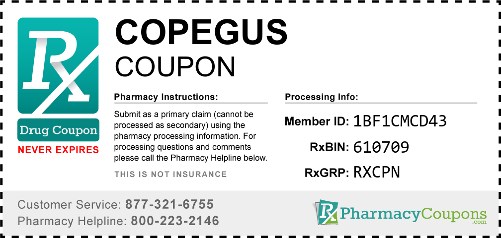 Copegus Prescription Drug Coupon with Pharmacy Savings
