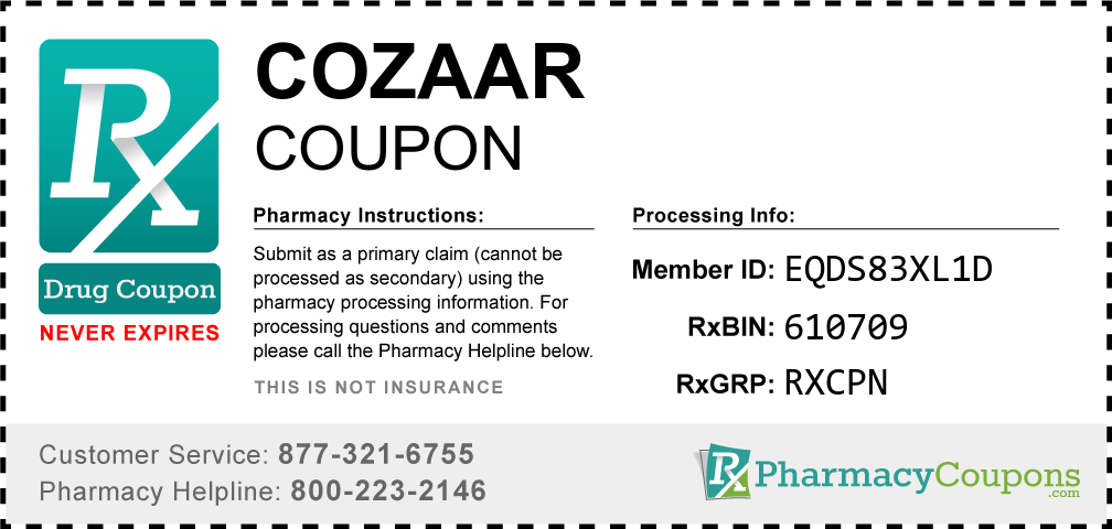 Cozaar Prescription Drug Coupon with Pharmacy Savings