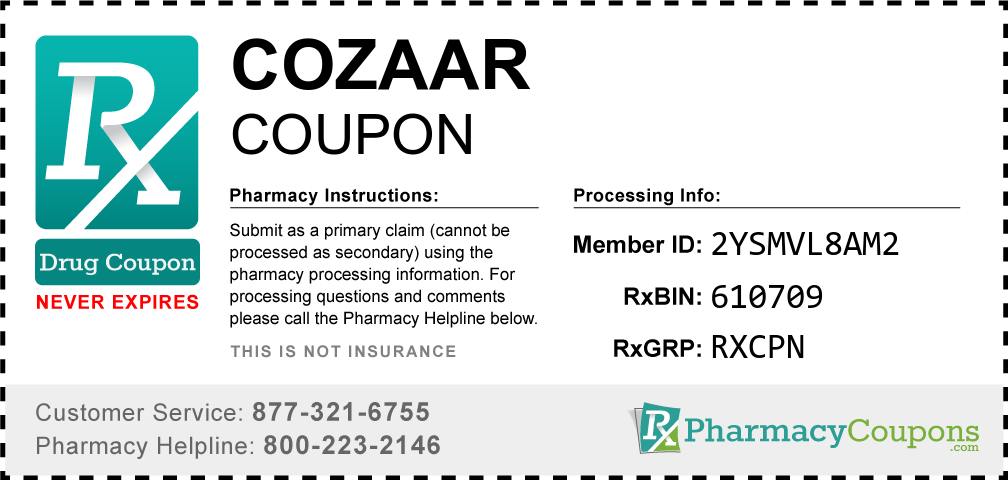 Cozaar Prescription Drug Coupon with Pharmacy Savings