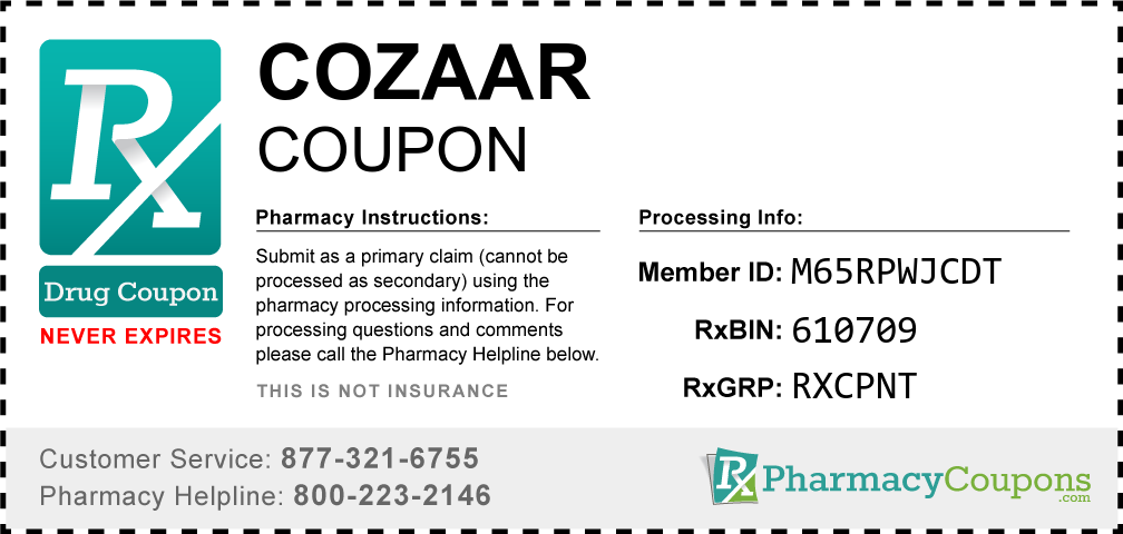 Cozaar Prescription Drug Coupon with Pharmacy Savings