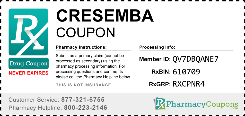 Cresemba Prescription Drug Coupon with Pharmacy Savings