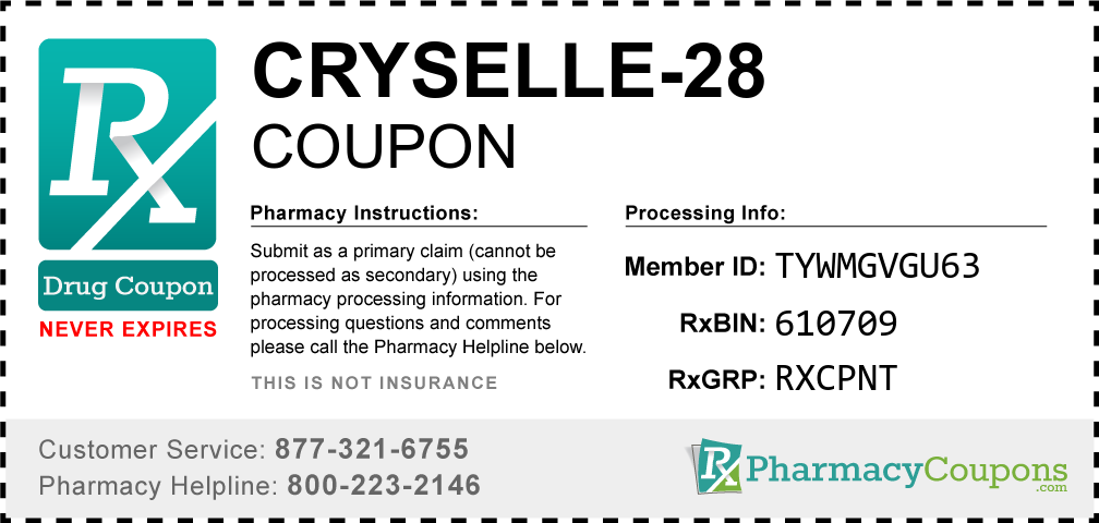 Cryselle-28 Prescription Drug Coupon with Pharmacy Savings