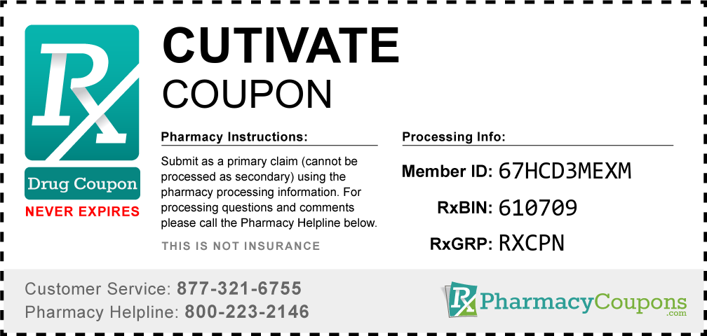Cutivate Prescription Drug Coupon with Pharmacy Savings