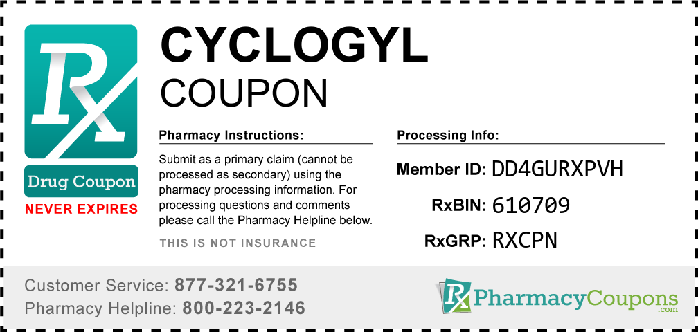 Cyclogyl Prescription Drug Coupon with Pharmacy Savings