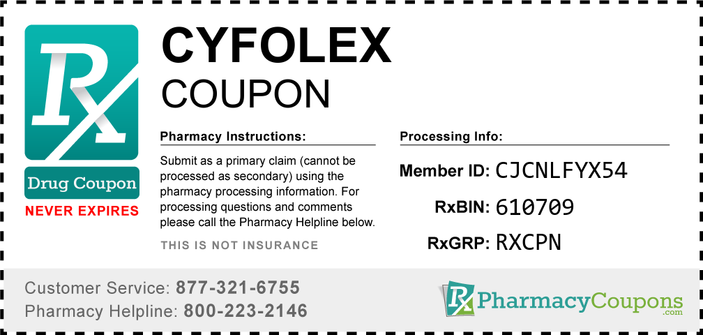 Cyfolex Prescription Drug Coupon with Pharmacy Savings