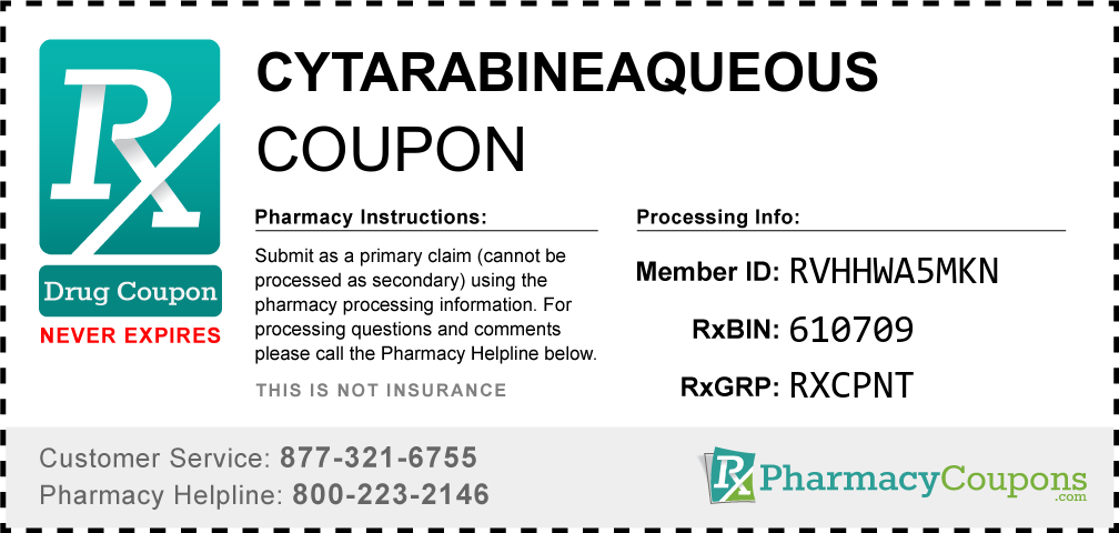 Cytarabineaqueous Prescription Drug Coupon with Pharmacy Savings