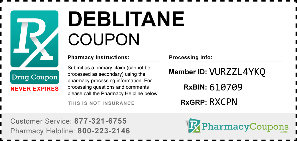 Deblitane Prescription Drug Coupon with Pharmacy Savings