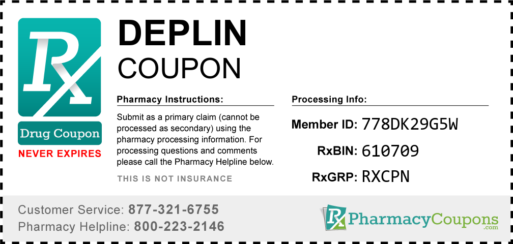 Deplin Prescription Drug Coupon with Pharmacy Savings