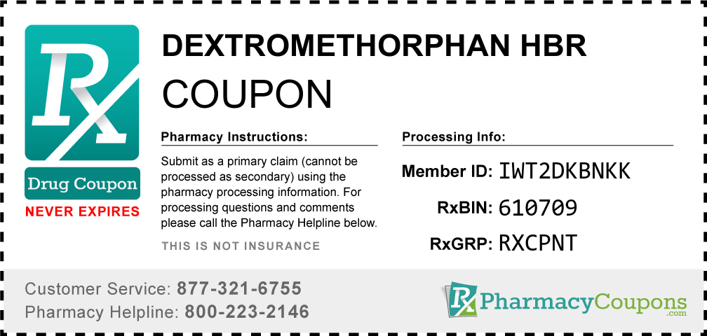 Dextromethorphan hbr Prescription Drug Coupon with Pharmacy Savings