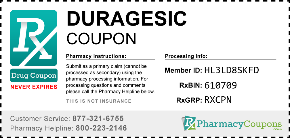 Duragesic Prescription Drug Coupon with Pharmacy Savings