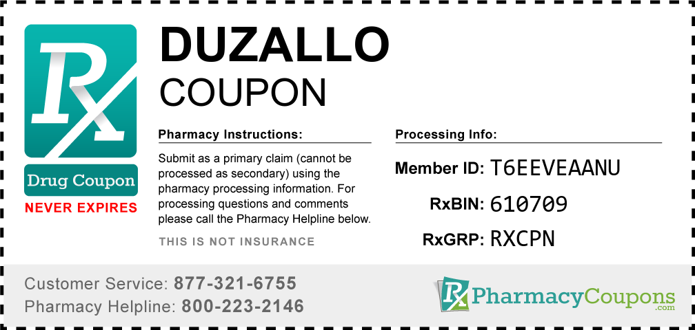 Duzallo Prescription Drug Coupon with Pharmacy Savings
