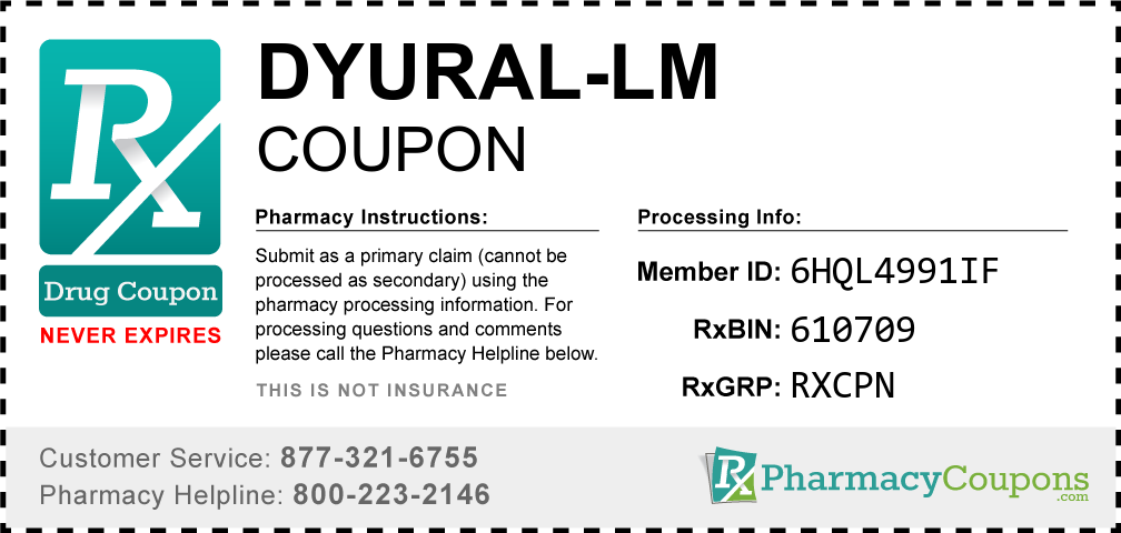 Dyural-lm Prescription Drug Coupon with Pharmacy Savings