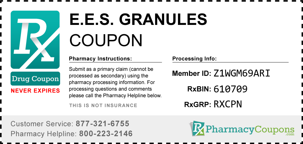 E.e.s. granules Prescription Drug Coupon with Pharmacy Savings