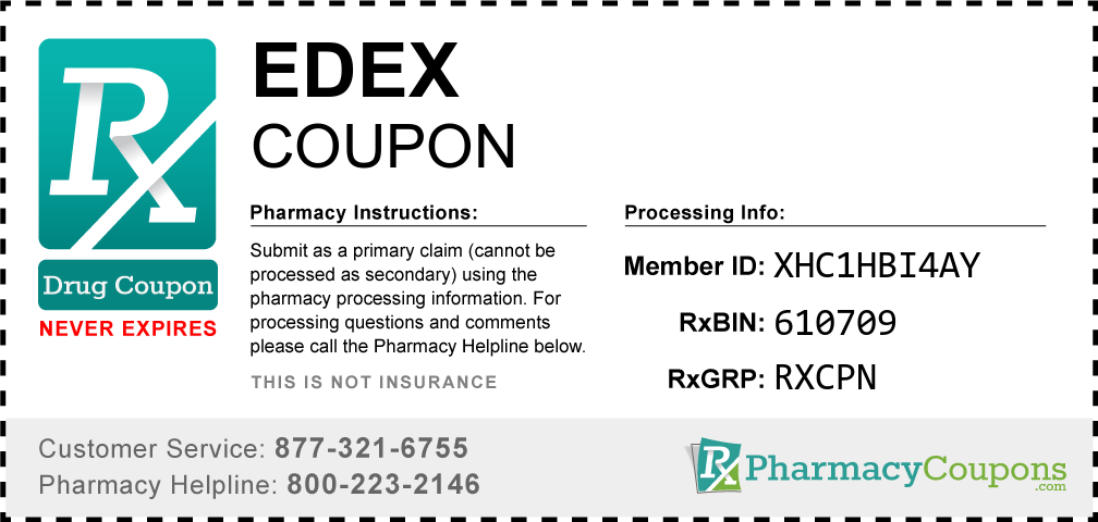 Edex Prescription Drug Coupon with Pharmacy Savings