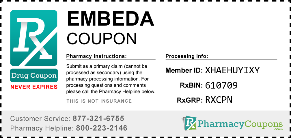 Embeda Prescription Drug Coupon with Pharmacy Savings