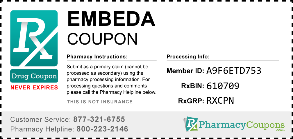 Embeda Prescription Drug Coupon with Pharmacy Savings