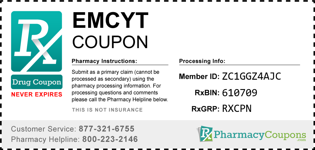 Emcyt Prescription Drug Coupon with Pharmacy Savings