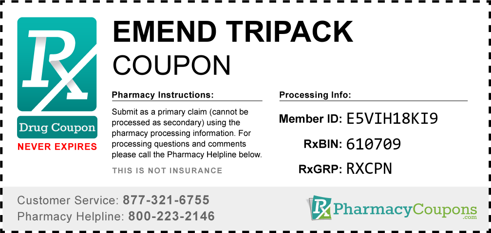 Emend tripack Prescription Drug Coupon with Pharmacy Savings