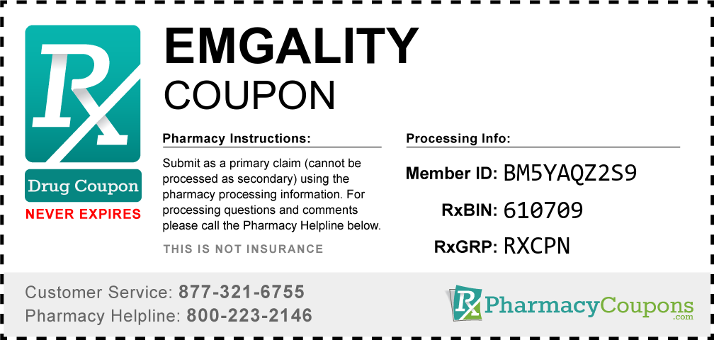 Emgality Prescription Drug Coupon with Pharmacy Savings