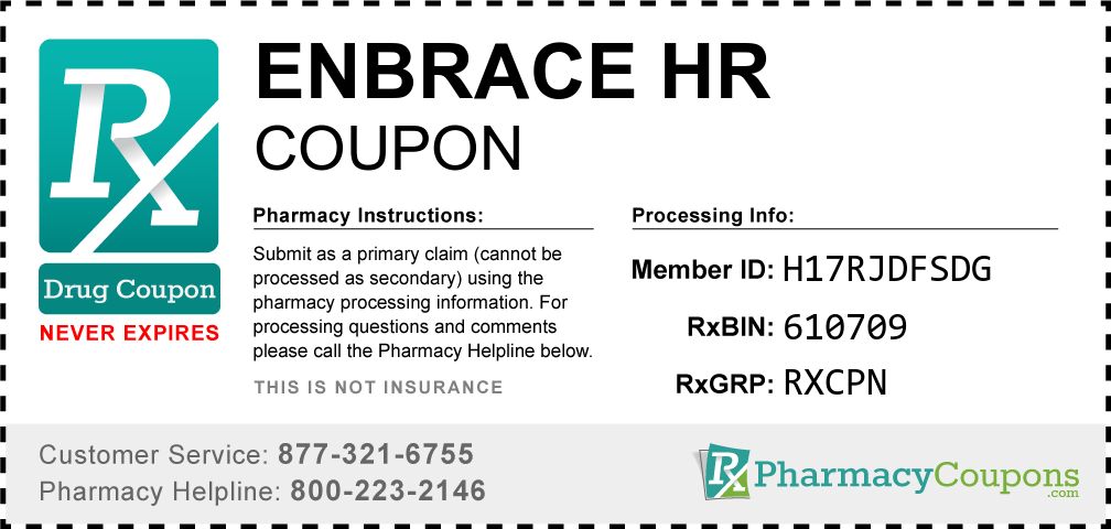 Enbrace hr Prescription Drug Coupon with Pharmacy Savings