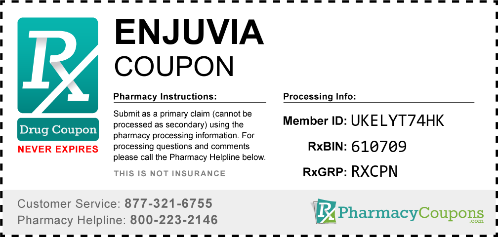 Enjuvia Prescription Drug Coupon with Pharmacy Savings