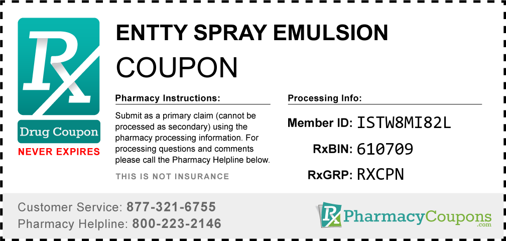 Entty spray emulsion Prescription Drug Coupon with Pharmacy Savings