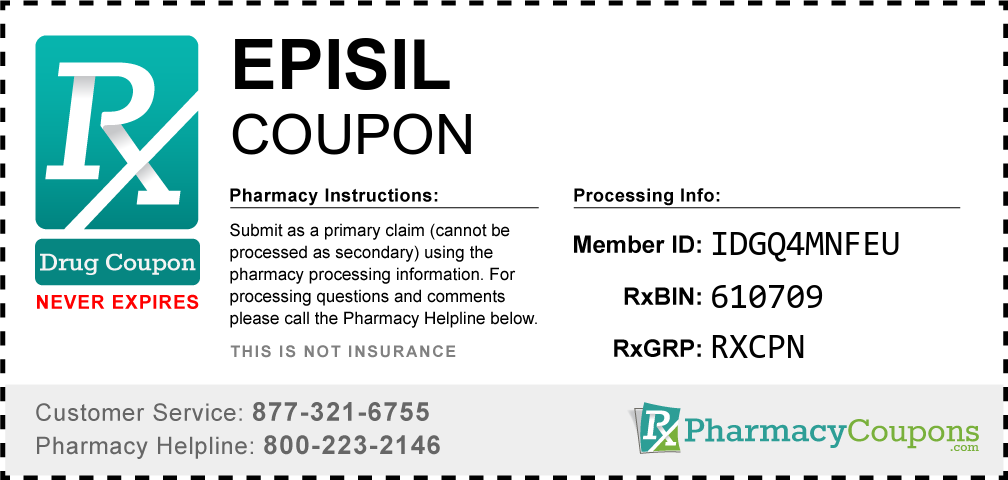 Episil Prescription Drug Coupon with Pharmacy Savings