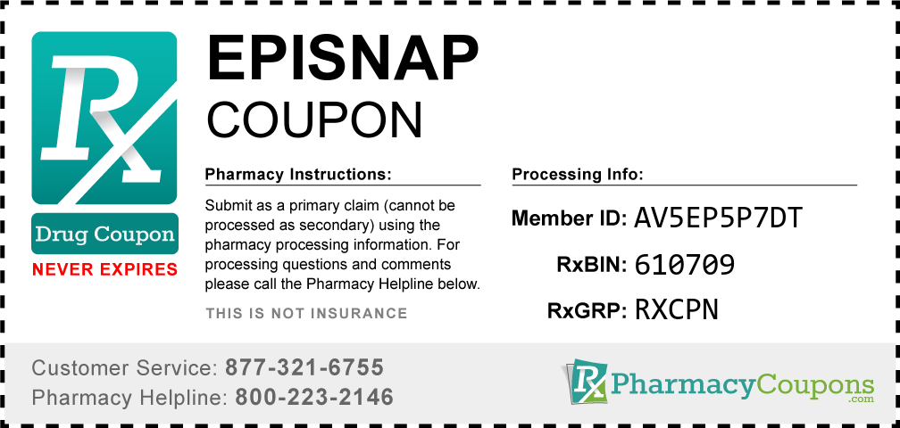 Episnap Prescription Drug Coupon with Pharmacy Savings