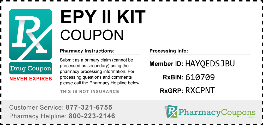 Epy ii kit Prescription Drug Coupon with Pharmacy Savings