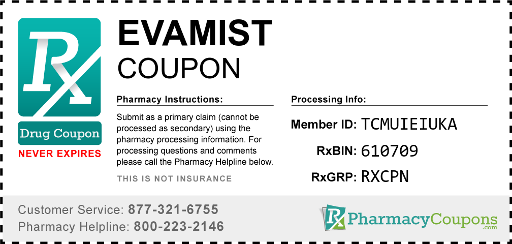 Evamist Prescription Drug Coupon with Pharmacy Savings