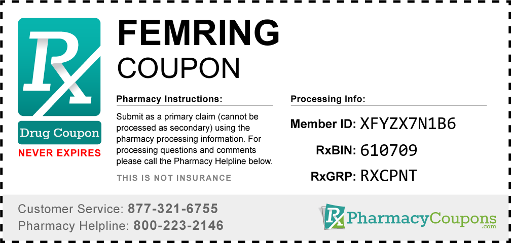 Femring Prescription Drug Coupon with Pharmacy Savings