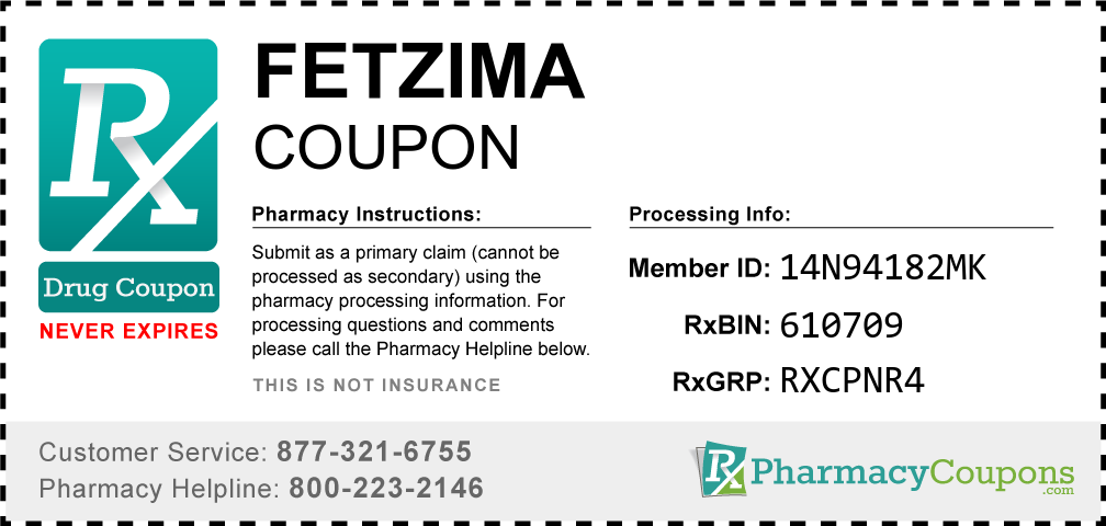 Fetzima Prescription Drug Coupon with Pharmacy Savings