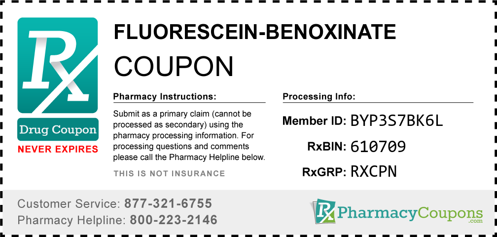 Fluorescein-benoxinate Prescription Drug Coupon with Pharmacy Savings