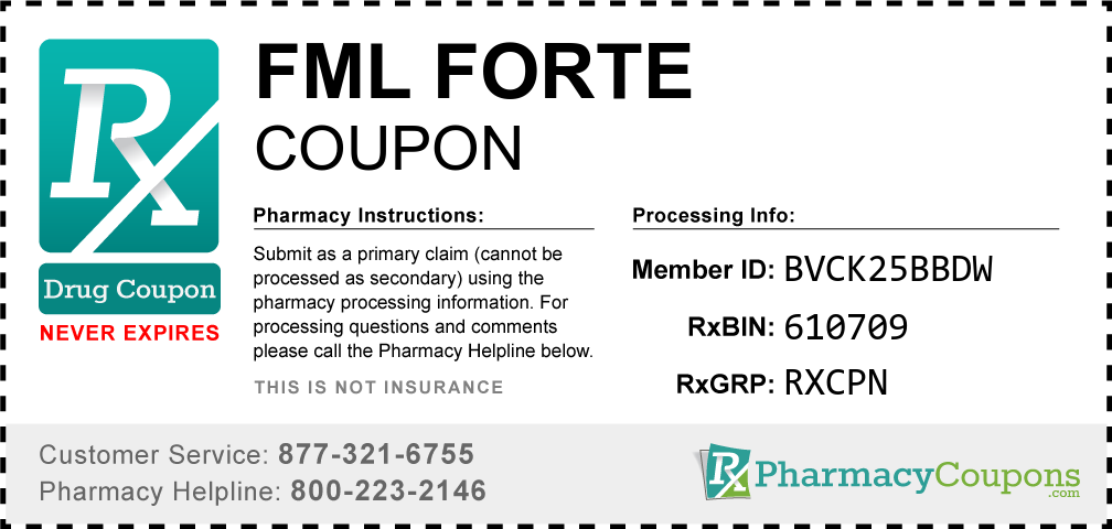Fml forte Prescription Drug Coupon with Pharmacy Savings