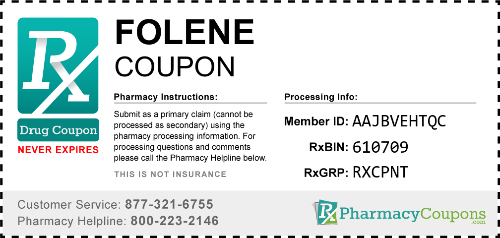 Folene Prescription Drug Coupon with Pharmacy Savings
